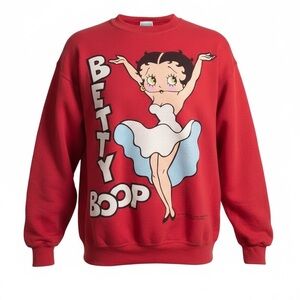 Vintage 1993 Betty Boop Red Graphic Sweatshirt | Size L